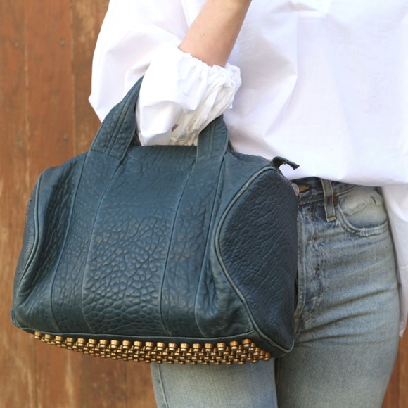 Alexander Wang Handbags - Alexander Wang Rocco bag in teal and brass